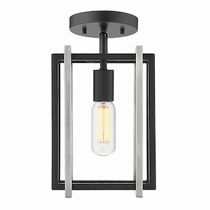 Saddlers Bottom - 1 Light Semi-Flush Mount in Variety of style - 12.75 Inches high by 7.25 Inches wide - 1070993