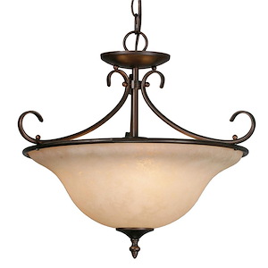 Wentworth Orchards - Convertible Semi-Flush in Eclectic style - 14 Inches high by 18 Inches wide - 1234541