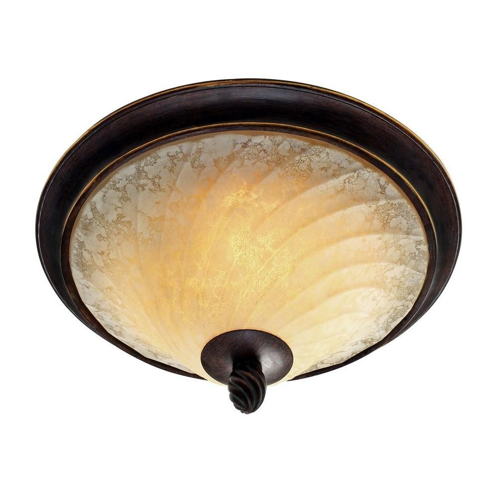 Bailey Street Home 170-BEL-735563 Brickfield End - 2 Light Flush Mount in Variety of style - 7.5 Inches high by 14 Inches wide