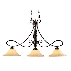 Brickfield End - 3 Light Island Fixture in Variety of style - 25.25 Inches high by 41.75 Inches wide - 1234363