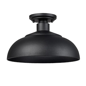 Bush Rowans - 1 Light Outdoor Semi-Flush Mount-8.25 Inches Tall and 13.63 Inches Wide - 1317592
