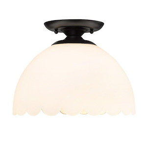 Langton Warren - 1 Light Semi-Flush Mount-9.13 Inches Tall and 12.25 Inches Wide - 1317634