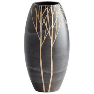 Circle Drive - Small Winter Decorative Vase - 7 Inches Wide By 14 Inches High