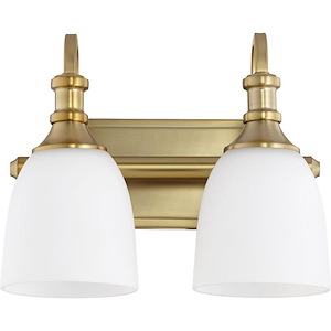 Thornfield Mews - 2 Light Vanity Light in Bailey Street Home Home Collection style - 12.5 inches wide by 10.5 inches high - 1150249
