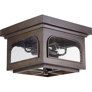 Manor Farm Isaf - 2 Light Outdoor Flush Mount in Transitional style - 13 inches wide by 9.5 inches high