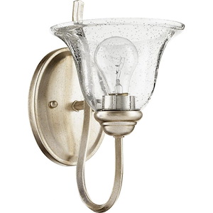 1 Light Wall Mount with Bell Clear Glass-11.5 Inches H by 7 Inches W - 1152621