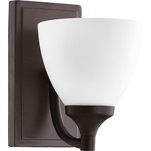 1 Light Wall Mount with Clear Glass-8 Inches H by 5.5 Inches W - 1152115