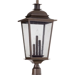 Grimshaw Road - 3 Light Outdoor Post Lantern in Transitional style - 12 inches wide by 27.5 inches high