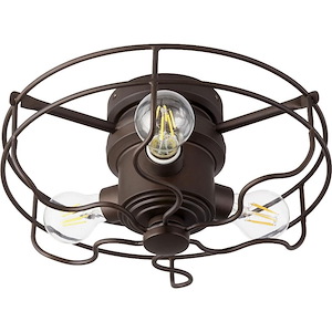 Ryland Street - 18W 3 LED Cage Ceiling Fan Light Kit in Transitional style - 14 inches wide by 5.5 inches high