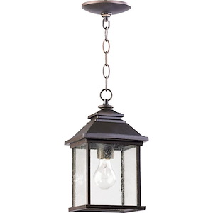Wootton Bridge - 1 Light Outdoor Hanging Lantern in Transitional style - 7 inches wide by 13 inches high - 1151047