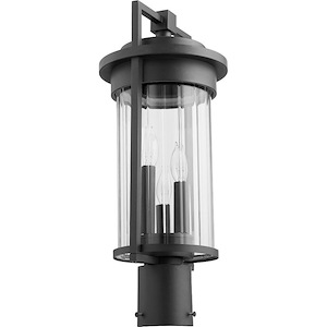 Upland Cliff - 3 Light Outdoor Post Lantern in Soft Contemporary style - 8.5 inches wide by 19.5 inches high