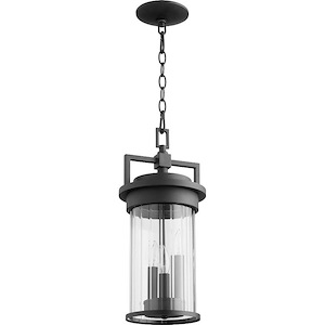 Upland Cliff - 3 Light Outdoor Hanging Lantern in Soft Contemporary style - 8 inches wide by 18.25 inches high - 1145793