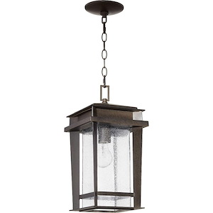 Little Maltings - 1 Light Outdoor Hanging Lantern in Bailey Street Home Home Collection style - 8 inches wide by 16 inches high