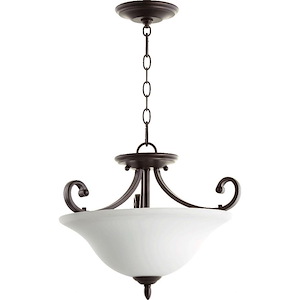 Tanners Courtyard - 3 Light Dual Mount Pendant in Bailey Street Home Home Collection style - 17.5 inches wide by 16.5 inches high - 1145885