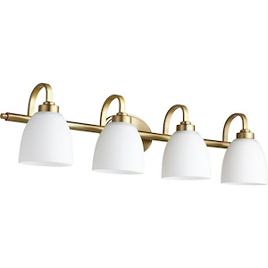 Woodbury Croft - 4 Light Bathroom Light in Bailey Street Home Home Collection style - 33.5 inches wide by 8 inches high