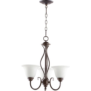 Lyndhurst Highway - 3 Light Chandelier in Bailey Street Home Home Collection style - 20 inches wide by 20 inches high - 1146692