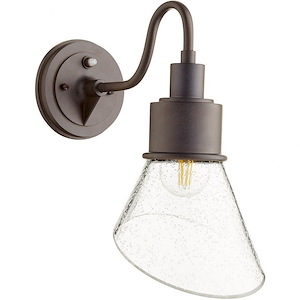 Kestrel Cross - 1 Light Medium Outdoor Wall Mount in style - 7.25 inches wide by 14 inches high