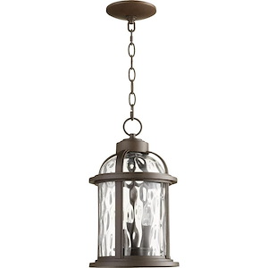 Whitworth End - 3 Light Outdoor Hanging Lantern in Bailey Street Home Home Collection style - 8.75 inches wide by 14.5 inches high