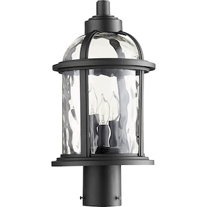 Whitworth End - 3 Light Outdoor Post Lantern in Bailey Street Home Home Collection style - 8.75 inches wide by 17 inches high