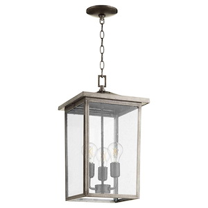 Parson&#39;s Land Drove - 3 Light Outdoor Pendant in Transitional style - 11 inches wide by 19.13 inches high