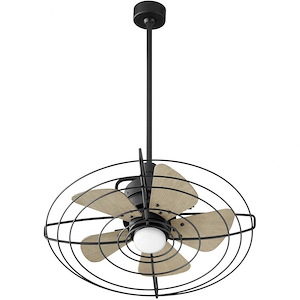 Pine Tree Gait - 5 Blade Patio Fan with Light Kit In Industrial Style-21 Inches Tall and 24 Inches Wide