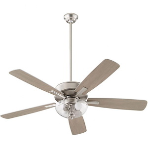 Milky Whey - 5 Blade Ceiling Fan with Light Kit In Transitional Style-17.25 Inches Tall and 52 Inches Wide - 1149548