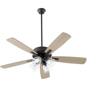 Milky Whey - 5 Blade Ceiling Fan with Light Kit In Transitional Style-18.25 Inches Tall and 52 Inches Wide - 1147953