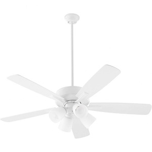 Milky Whey - 5 Blade Ceiling Fan with Light Kit In Transitional Style-18.25 Inches Tall and 52 Inches Wide - 1153105