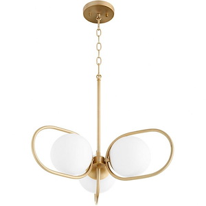 Winton Poplars - 3 Light Chandelier In Mid Century Modern Style-7.38 Inches Tall and 22.5 Inches Wide - 1148764