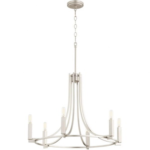 Oakhurst Head - 6 Light Chandelier In Soft Contemporary Style-20.75 Inches Tall and 27 Inches Wide - 1147438