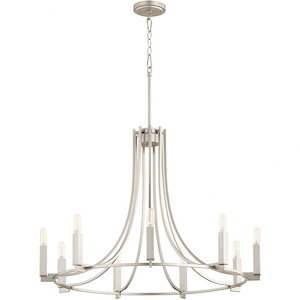 Oakhurst Head - 9 Light Chandelier In Soft Contemporary Style-23.5 Inches Tall and 31.5 Inches Wide - 1150461