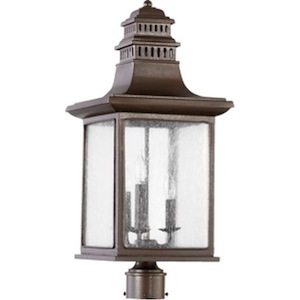 Braemar Orchard - 3 Light Outdoor Post Lantern in Transitional style - 11 inches wide by 25 inches high