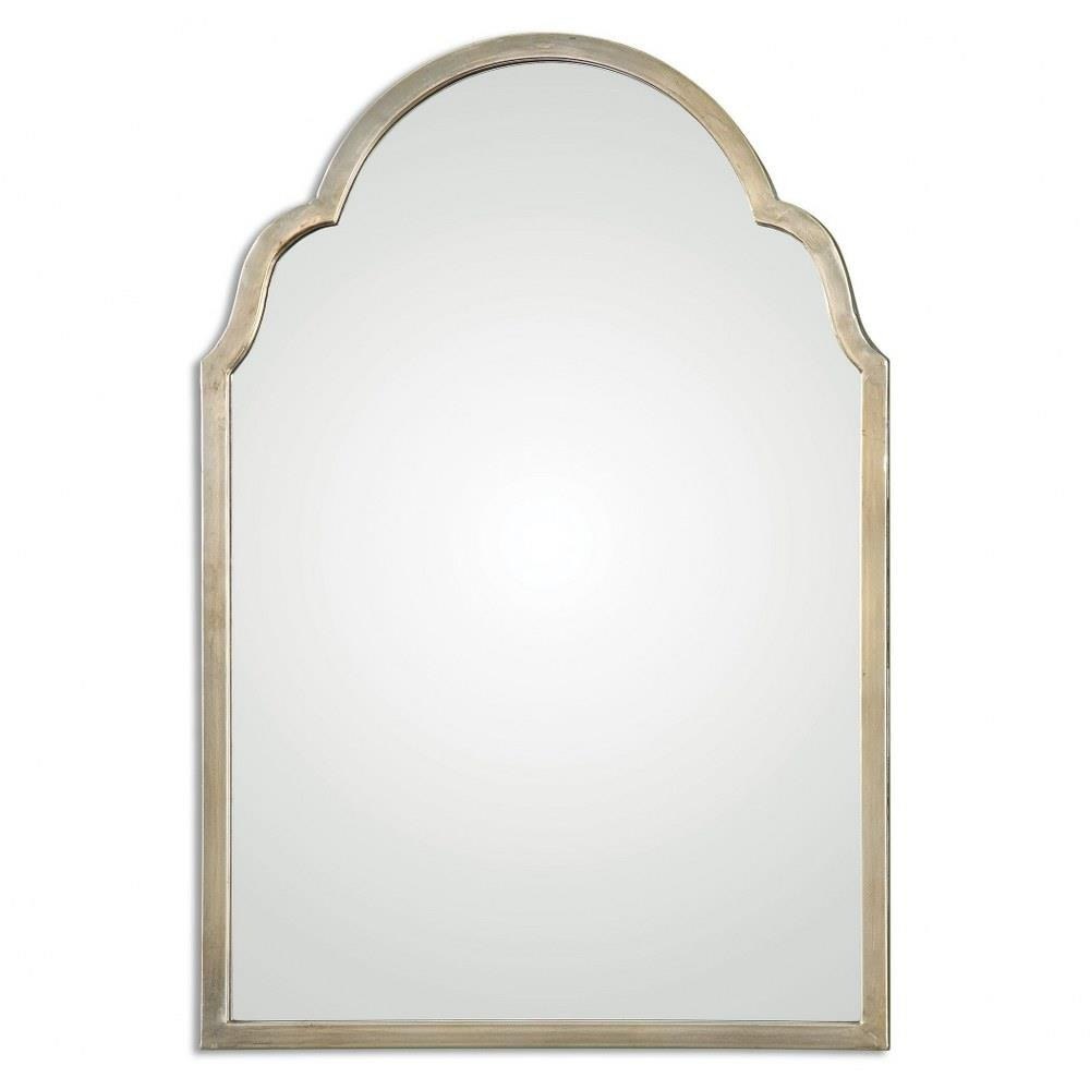 Bailey Street Home 208-BEL-1782368 Modern Elegant Arch Mirror in  Oxidized Silver Champagne with Hand Forged Metal Frame 20.13 inches W x  30.13 inches H