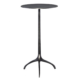 Industrial 25 inch Round Accent Table with Tripod Style Base - Round Side Table