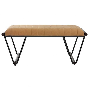 Canal Street - Bench In Mid-Century Style-19 Inches Tall and 47.25 Inches Wide