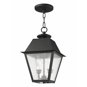Lane Wood - 2 Light Outdoor Pendant Lantern in Coastal Style - 9 Inches wide by 15 Inches high