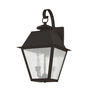 Lane Wood - 3 Light Outdoor Wall Lantern in Coastal Style - 12 Inches wide by 23 Inches high