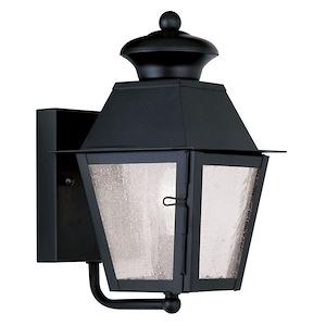 Lane Wood - 1 Light Outdoor Wall Lantern in Coastal Style - 5.5 Inches wide by 9.25 Inches high