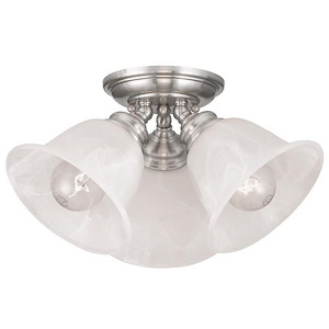 St George's Hawthorns - 3 Light Flush Mount in Traditional Style - 14.5 Inches wide by 7.5 Inches high - 1122876
