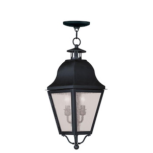 Melrose Loan - 2 Light Outdoor Pendant Lantern in Farmhouse Style - 8.5 Inches wide by 21 Inches high - 1122909