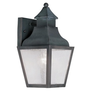 Caroline Bottom - One Light Outdoor Wall Lantern - 6 Inches wide by 12.5 Inches high