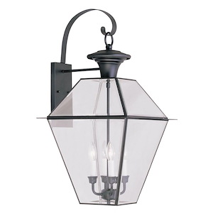 Vaughan Wynd - 4 Light Outdoor Wall Lantern in Farmhouse Style - 15 Inches wide by 27.5 Inches high