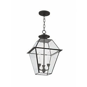 Vaughan Wynd - 3 Light Outdoor Pendant Lantern in Farmhouse Style - 12 Inches wide by 18.5 Inches high - 1122905