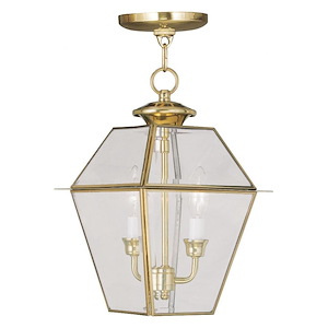 Vaughan Wynd - 2 Light Outdoor Pendant Lantern in Farmhouse Style - 9 Inches wide by 14 Inches high