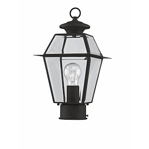 Vaughan Wynd - 1 Light Outdoor Post Top Lantern in Farmhouse Style - 7.5 Inches wide by 14 Inches high