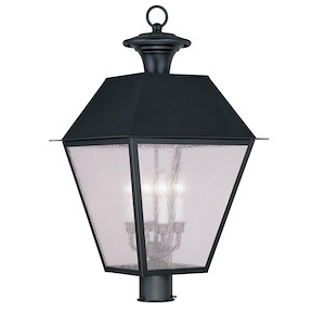 Lane Wood - 4 Light Outdoor Post Top Lantern in Coastal Style - 15 Inches wide by 27.5 Inches high - 1122891