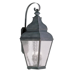 Sunningdale Pastures - 4 Light Outdoor Wall Lantern in Farmhouse Style - 14 Inches wide by 38 Inches high