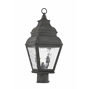 Sunningdale Pastures - 2 Light Outdoor Post Top Lantern in Farmhouse Style - 8 Inches wide by 20.5 Inches high