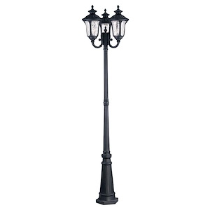 Foxglove Glebe - Three Light Post in Traditional Style - 23 Inches wide by 87 Inches high