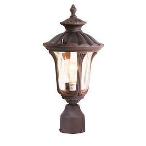 Foxglove Glebe - 1 Light Outdoor Post Top Lantern in Traditional Style - 7.25 Inches wide by 15.5 Inches high
